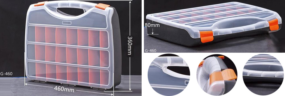 24-Compartments Small Parts Organizer Size