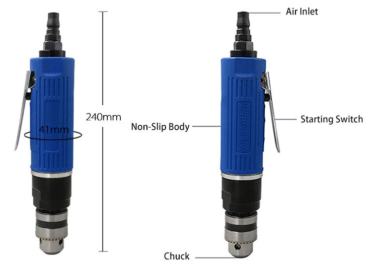 3/8 inch Straight Air Drill 900rpm Details