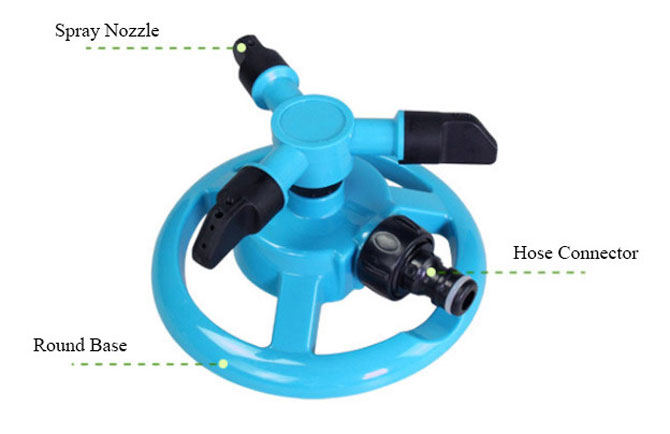 3 Arm 360 Degrees Rotating Garden Lawn Sprinkler Detail