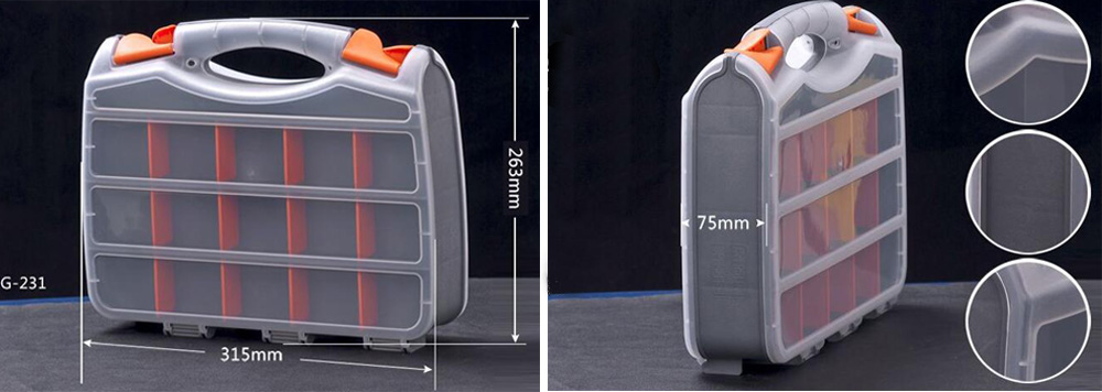 30 Compartments Small Parts Organizer Size