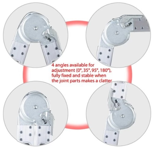 4 angles for folding ladder adjustment
