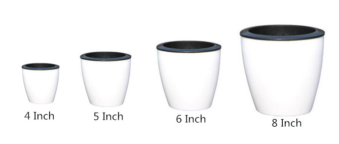 4 Inch self watering flower pots