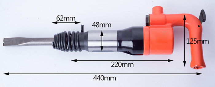 4 inch stroke air chipping hammer size