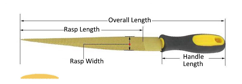 4 inch to 12 inch Wood Rasp Sizes