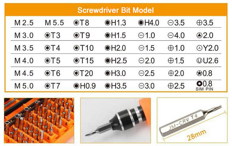 45-in-1 Precision Screwdriver Set Bit Model