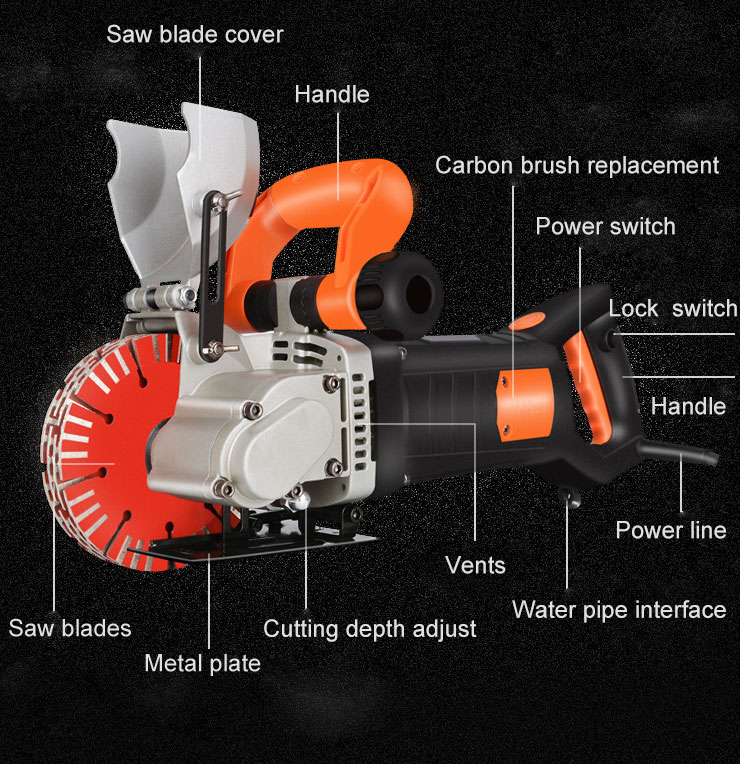 4800w wall chaser grooving machine details