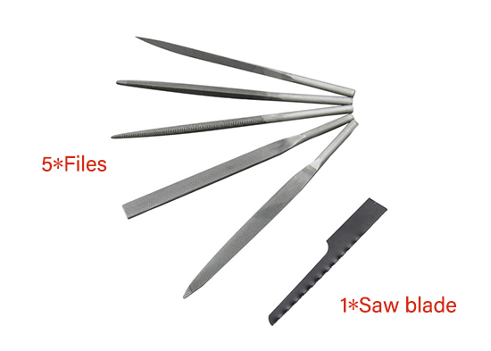 5 files and a saw-blade included in the package