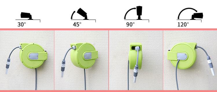 50 ft. Retractable Garden Hose Reel Rotation Angle