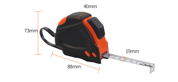 5m steel tape measure dimension