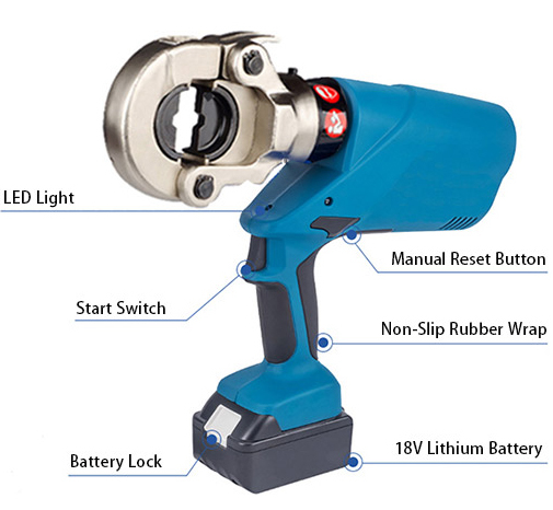 6 ton battery hydraulic crimping tool