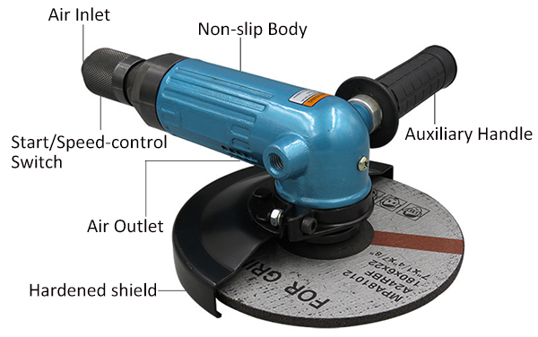 7 inch air angle grinder details