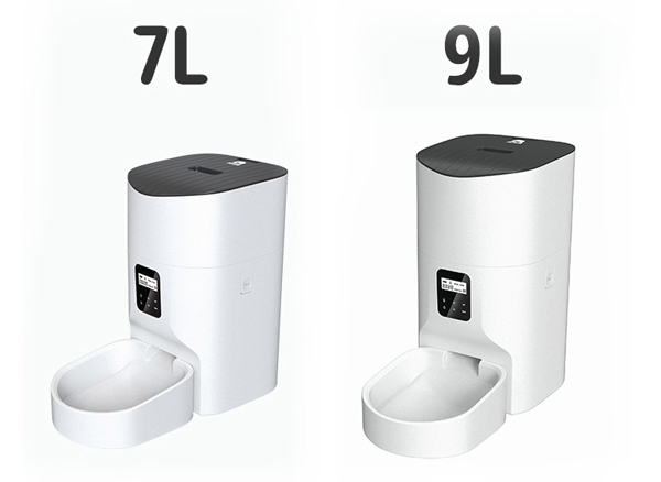 7L/9L Smart Automatic Pet Feeder Capacity Comparison