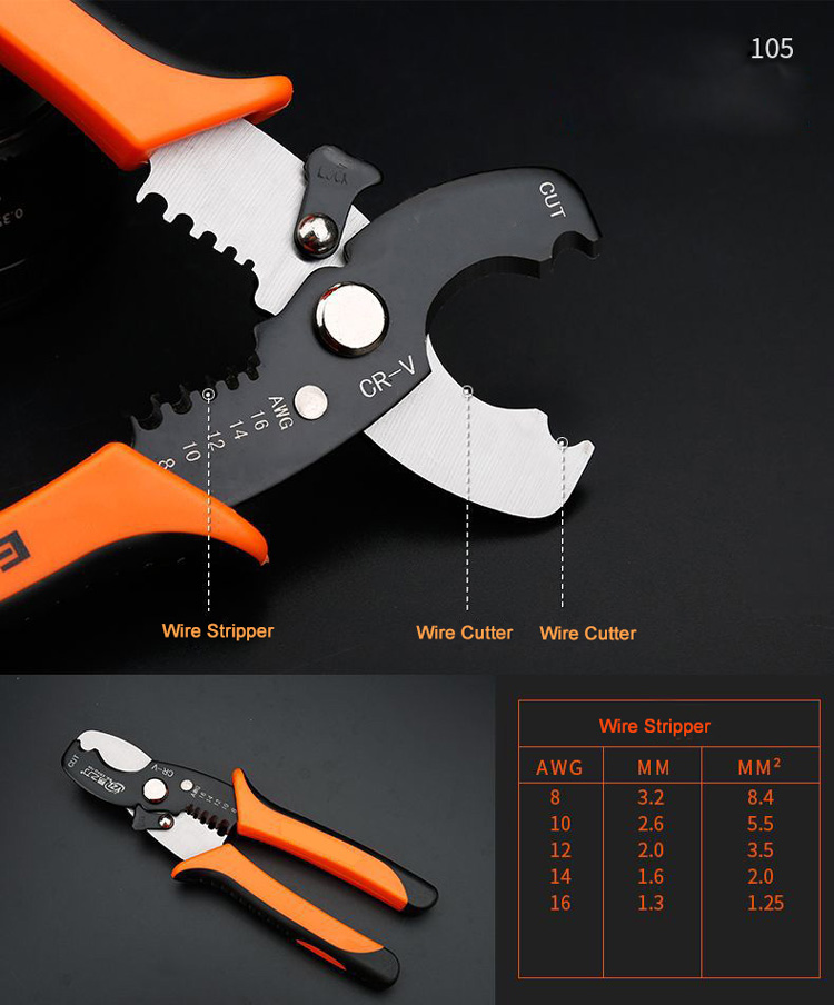 8-16 AWG Wire Striper and Cutter