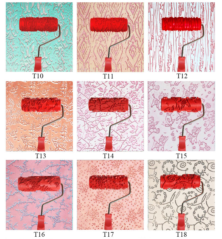 Patterned paint roller 5 inch T10-T18