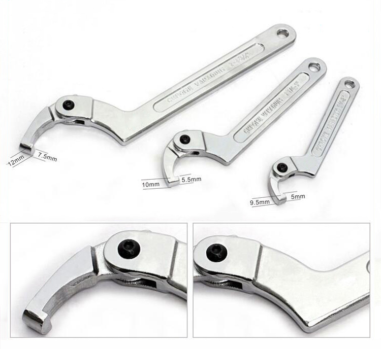 Adjustable C Spanner Wrench Hook Sizes
