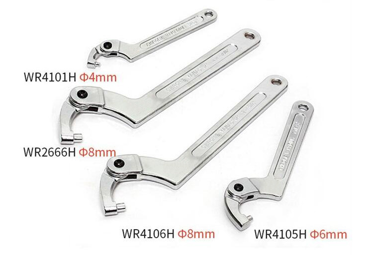 Adjustable C Spanner Wrench Pin Sizes