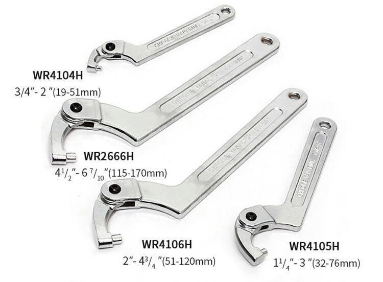 Adjustable Pin Spanner Wrench Sizes