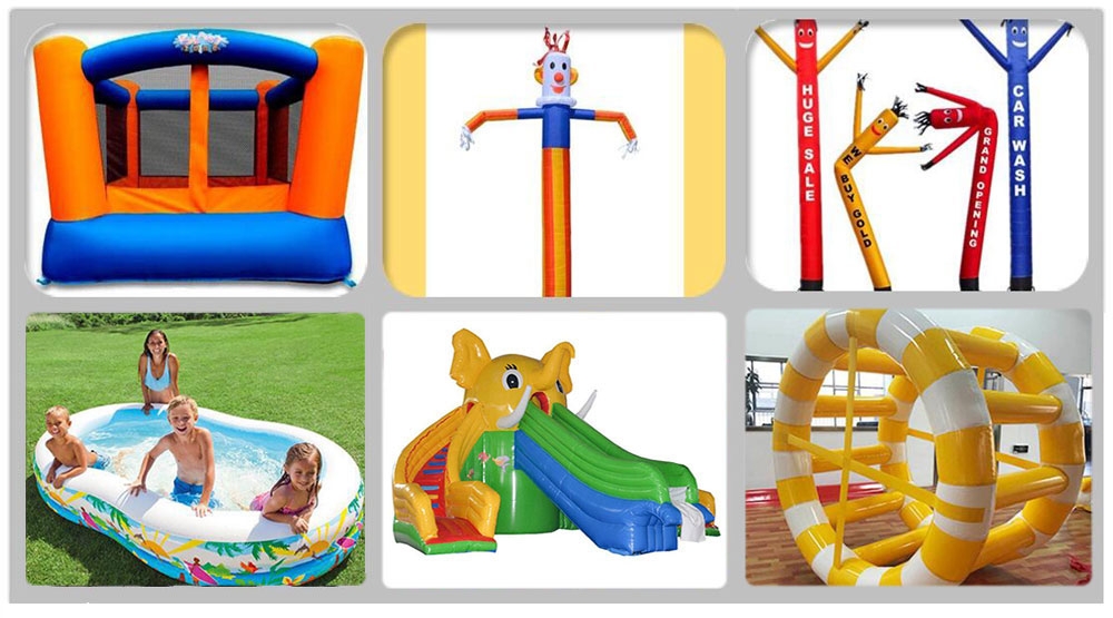 Air blower for inflatables applications