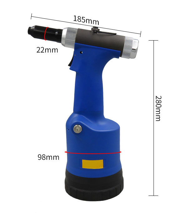 Air Hydraulic Rivet Gun Dimension