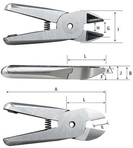 Air nipper cutting 1.6mm copper wire details