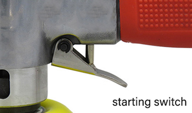 Air orbital sander starting switch