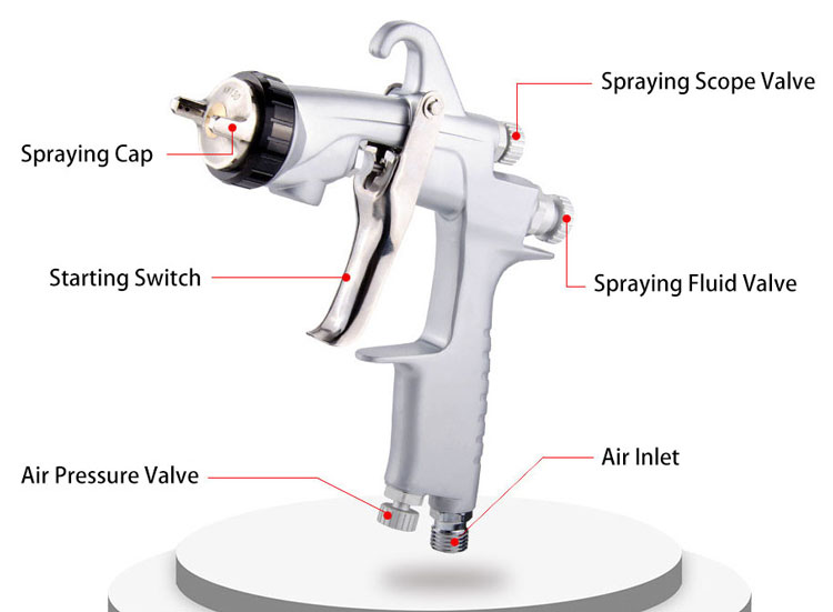 Air Spray Gun 350 600ml 0.8 1.0 1.3 1.5 1.8 mm Details