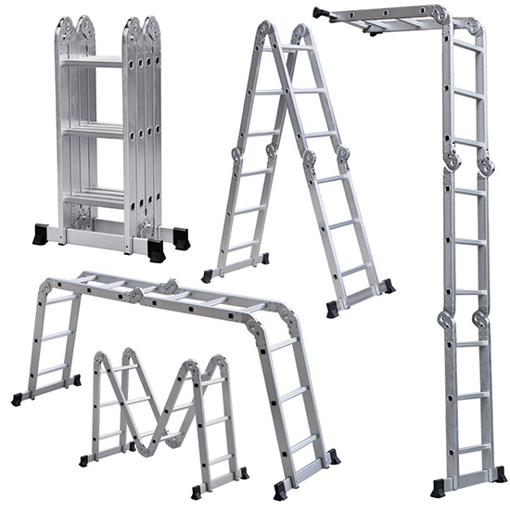 Aluminium folding ladder