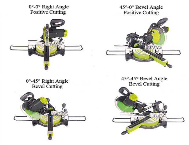 Angle Adjustment Diagram of 10 Inch 8A Compound Miter Saw