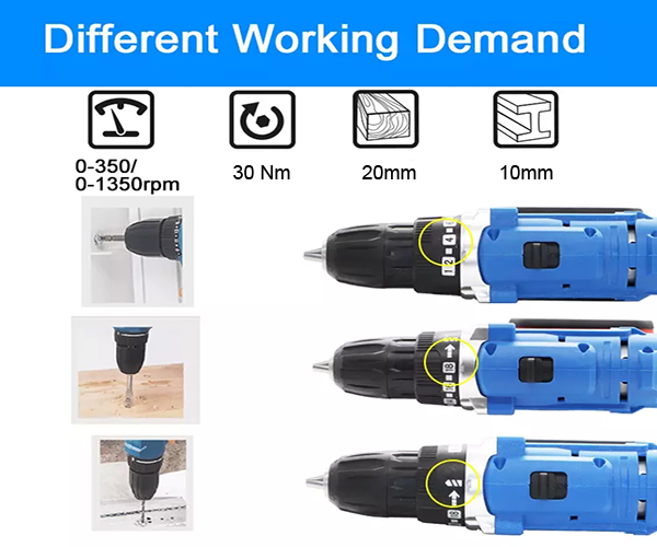 Details of 12V 20mm Cordless Drill, Model 0911D