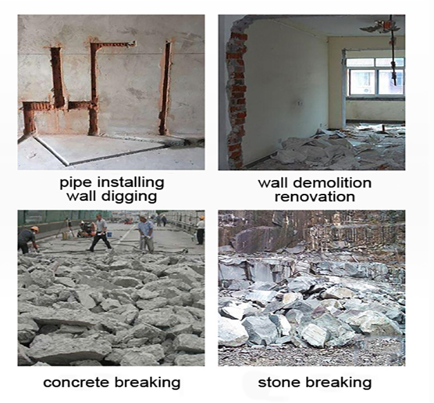 Application of 2.2kW 10A Demolition Hammer