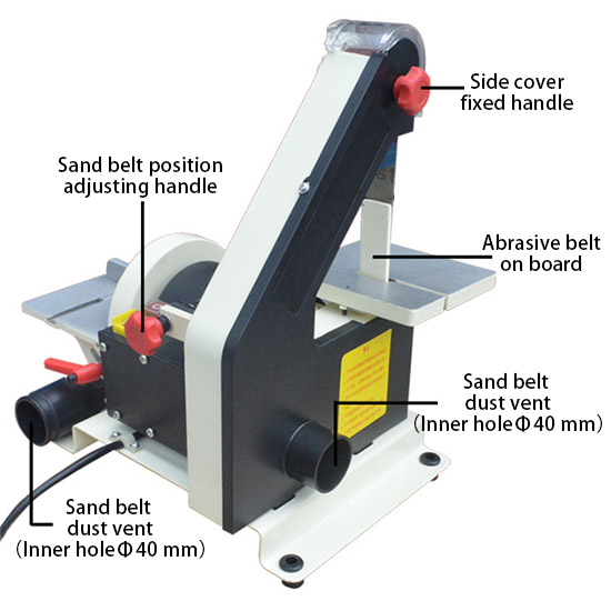 Back Structure of 1 x 30 Inch Belt and 5 Inch Disc Sander