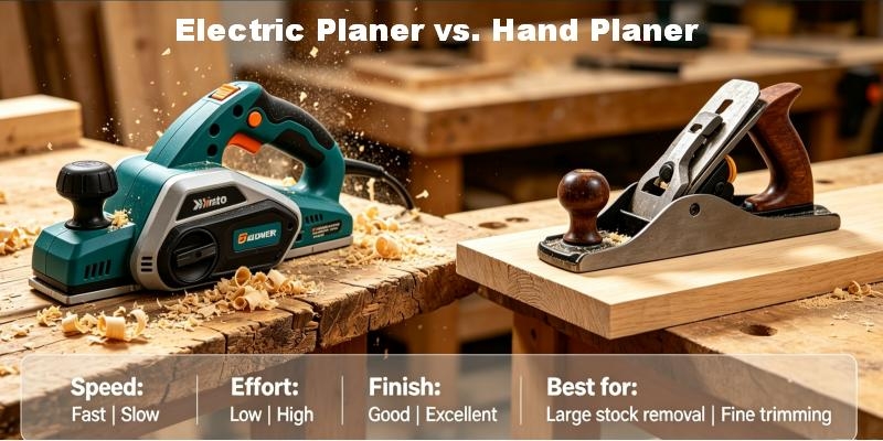 Comparison of Electric Planer and Hand Planer