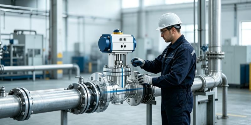 how to install and use a pneumatic actuated valve