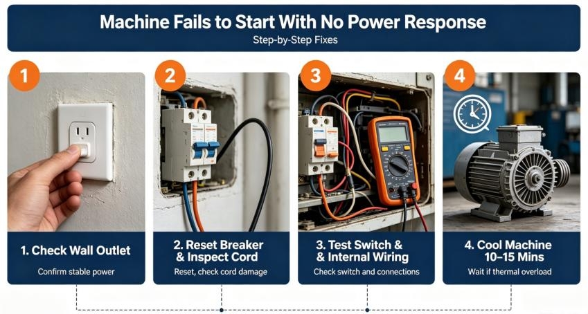 How to solve the Problem of Machine Fails to Start With No Power Response