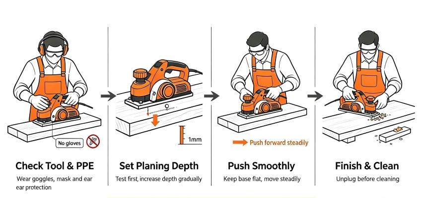 The Main Operation Steps of an Electric Planer