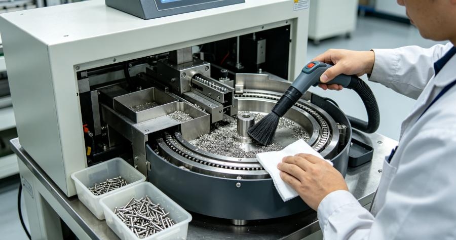 Cleaning Turntable Automatic Screw Feeder