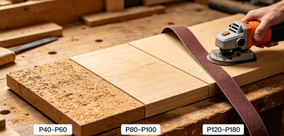 sandpaper grit levels and practical uses
