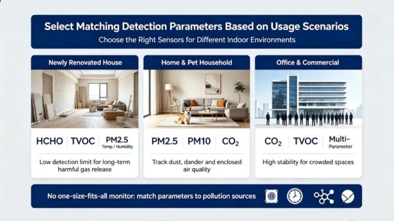 select matching detection parameters based on usage scenarios