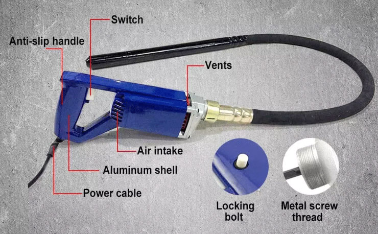 Concrete vibrator 5600VPM 800 details