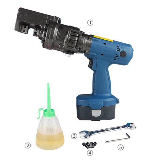 Structure Diagram of Cordless Electric Rebar Cutter, 5/8”, 140W