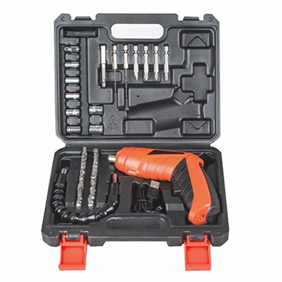 Cordless electric screwdriver kit