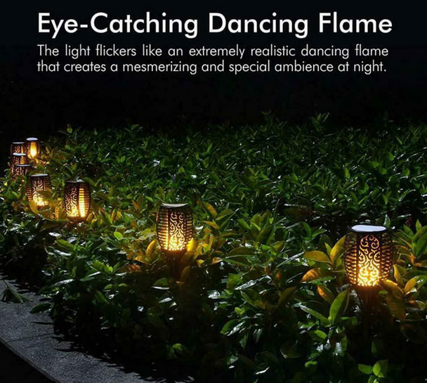 Dancing solar flame light