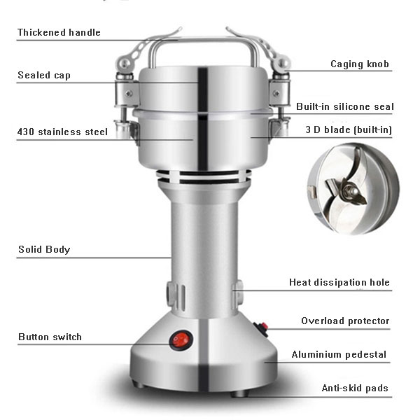 Details of 100g electric grain mill grinder