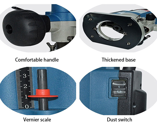 Details Diagram of 1/2 inch Electric Wood Router, 2-1/5 HP, 7.5A