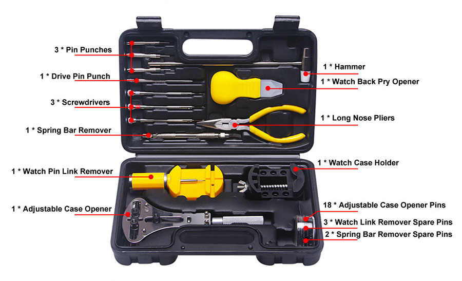 Details of 37PCS Watch Repair Tool Kit