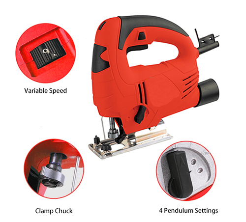 Details Diagram of 2.56-In Electric Jig Saw, 2.3 Amp