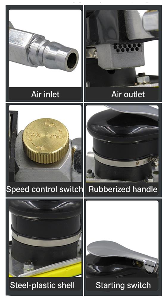 Details of 70-100 mm square air orbital sander parts