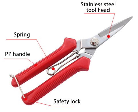 Details of 85mm hand pruning shears