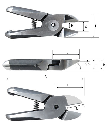 Details of air nipper cutting 3.3mm copper wire