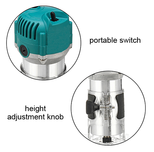Details Diagram of 1/4 inch Electric Trim Router, 600W/450W